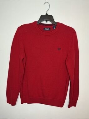 Chaps Men's Bright Red Crewneck Sweater